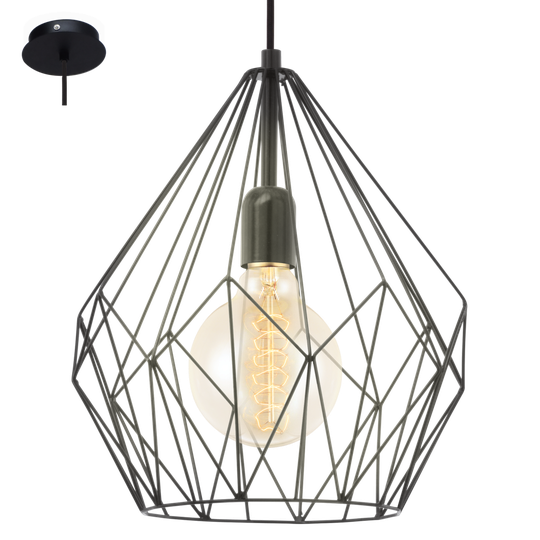 Carlton ceiling lamp (musta)
