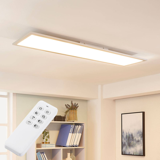Arcchio Lysander -LED-paneeli CCT 119cm 58W, hopea