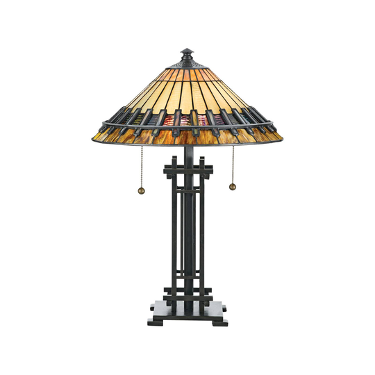 Chastain-pöytävalaisin tiffany-varjostimella