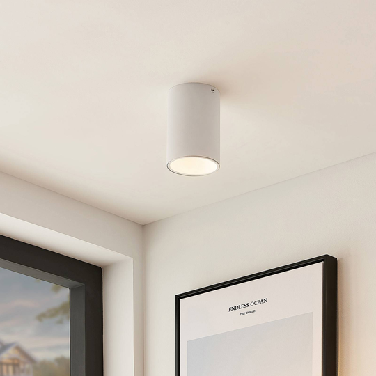 Arcchio Hinka -kattovalo, pyöreä, 14 cm, valkoinen