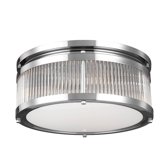 Paulson-LED-kattovalaisin IP44 kromi, Ø 38,1 cm