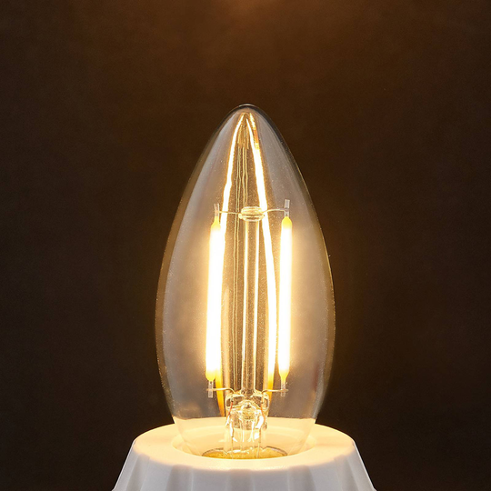 E14-LED-filamenttikynttilälamppu 2W kirkas 2 700 K