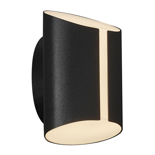 LED-ulkoseinälamppu Grip, CCT Smart Home, musta
