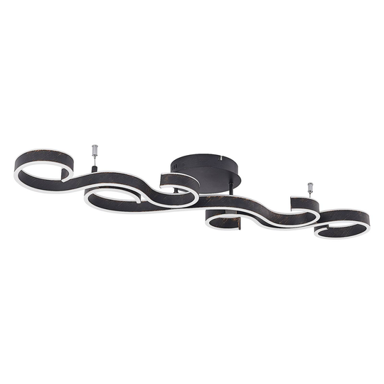 Lucande Admira -LED-kattovalo, 101 cm musta