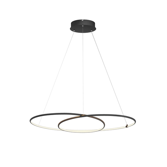 Lindby Lucy LED-riippuvalaisin, 90 cm, matta musta