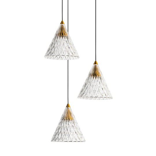 LEDS-C4 Veneto -LED-riippuvalo 3 lamppuinen, musta