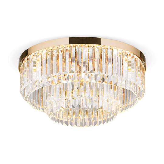 LED-kattovalaisin Prism, kulta, Ø 55 cm