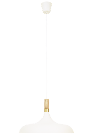 SENSE ceiling lamp 45 cm, white / wood / matte brass (Valkoinen)