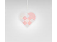 Le Klint Heart micro riippuvalaisin, valko-pinkki