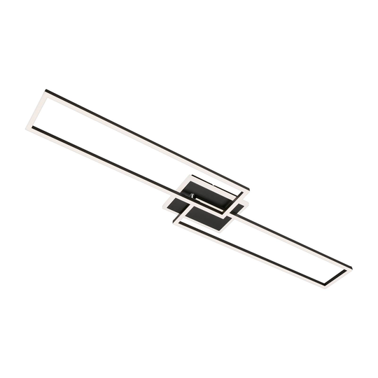 LED-kattovalo Frame CCT 2 musta suorakulm. kaukos.