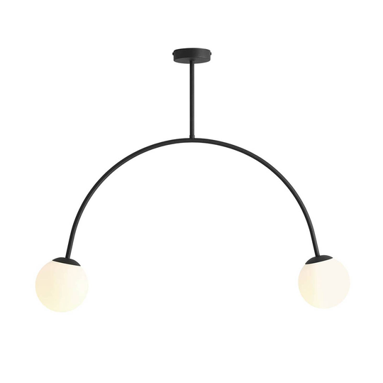 Alison-kattovalaisin musta/valk. 2-lamppuinen 84cm