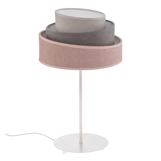 Pöytälamppu Pastell Trio roosa/harmaa, K 50 cm