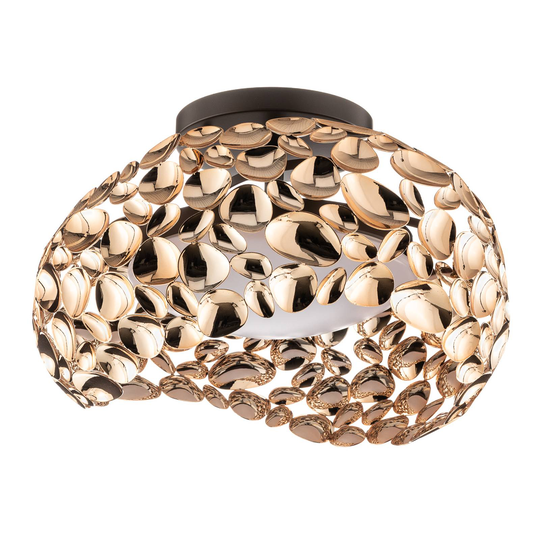 LED-kattovalaisin Narisa, Ø 46 cm, ruusukulta