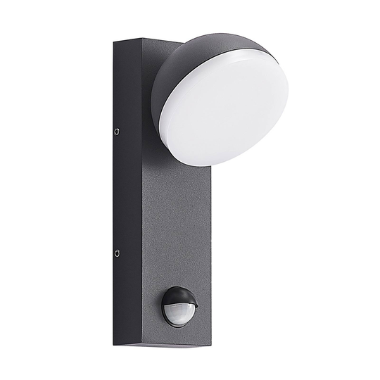 Lindby Jasiah-LED-ulkoseinälamppu 20 cm, tunnistin