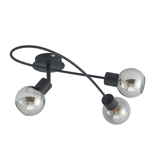 Lindby-LED-kattovalaisin Elaina, 3-lamp. savu
