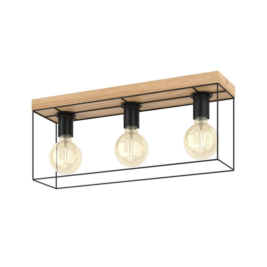 Envolight Gretter -kattovalo, tammi, 3 lamppua
