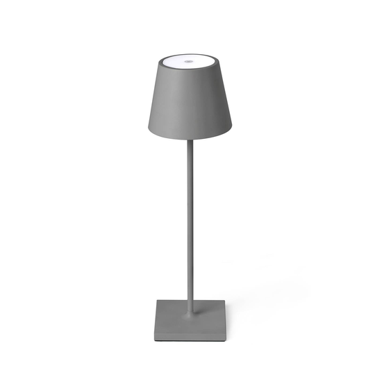 Toc-LED-pöytälamppu USB-laturilla, IP54, harmaa