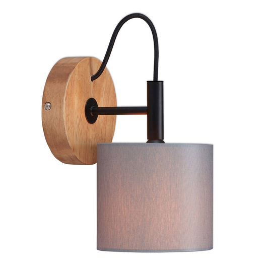 Wood & Style 2075 seinävalaisin tekstiilivarjostin
