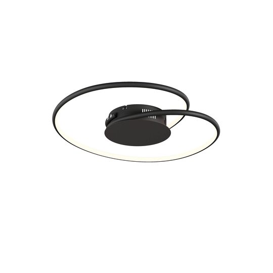 Lindby Joline LED-kattovalaisin, musta, 45 cm