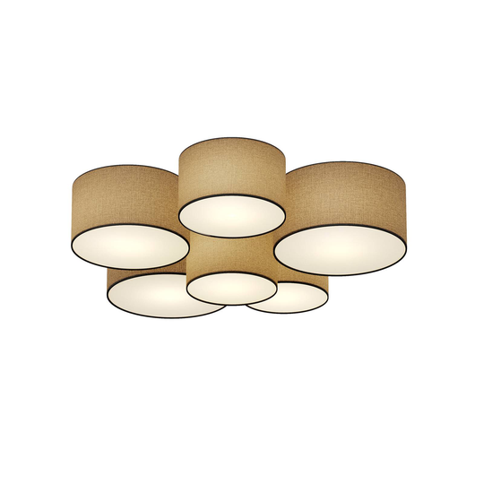 Lindby Laurenz -kattovalaisin, 6-lamp., harmaa
