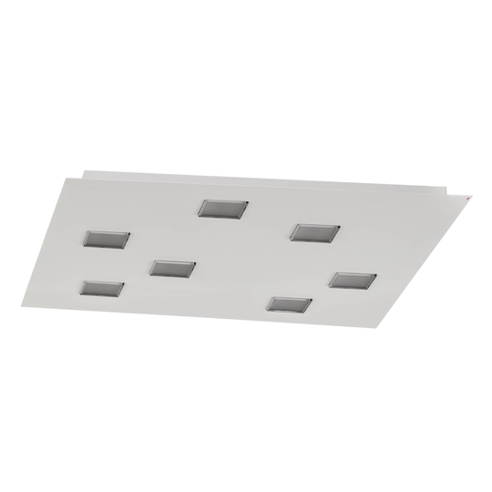 Fabbian Quarter -LED-kattovalo 7-lamp. valkoinen