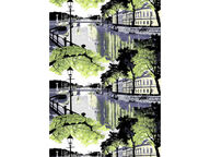 Vallila Interior Aurajoki Valmisverho, 140 x 250 cm vihreä