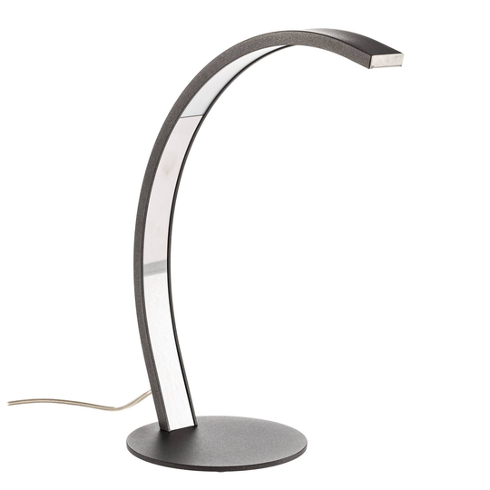 Largo-LED-pöytälamppu, korkeus 36 cm, mattaharmaa
