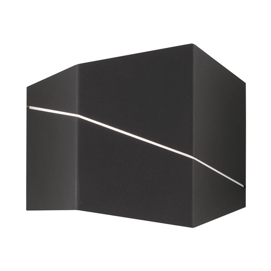 Zorro - moderni LED-seinävalaisin, mattamusta 18cm