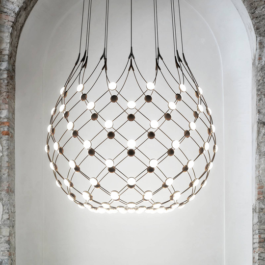 Luceplan Mesh riippuvalaisin Ø 100 cm 3 m ripustin
