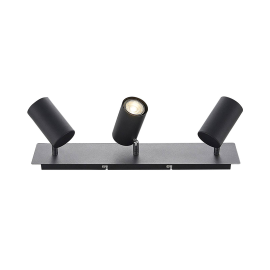 Lindby Joffrey -kattokohdevalo, 3-lamp., musta