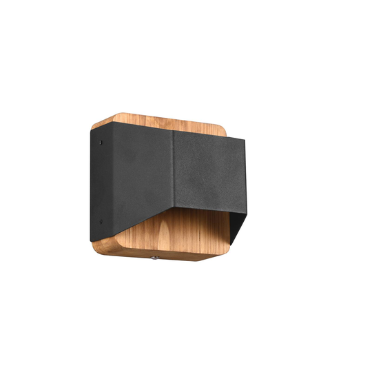 LED-seinävalaisin Arino, musta, leveys 12,2 cm
