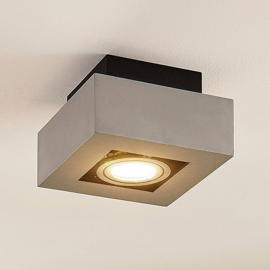Alumiininen LED-kattovalaisin Vince, hopeanharmaa