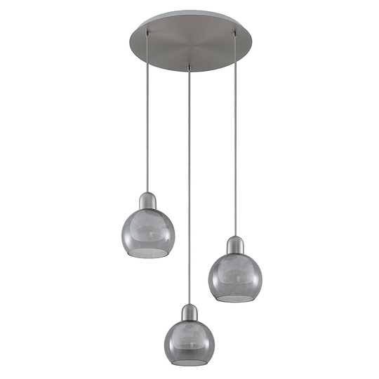 Lucande Kaiya-riippuvalo 3-lamppuinen Ø18cm pyöreä
