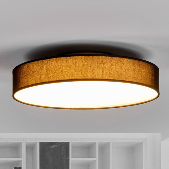 LED-kangaskattolamppu Saira, 40 cm, musta