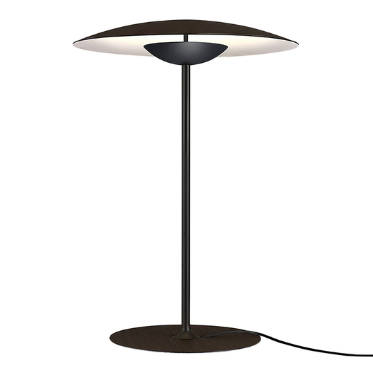 MARSET Ginger S -LED-pöytälamppu Ø32cm wenge/valk.