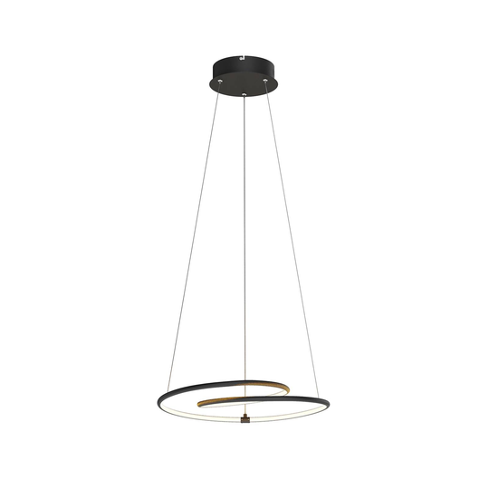 Lindby Lucy LED-riippuvalaisin, 45 cm, matta musta