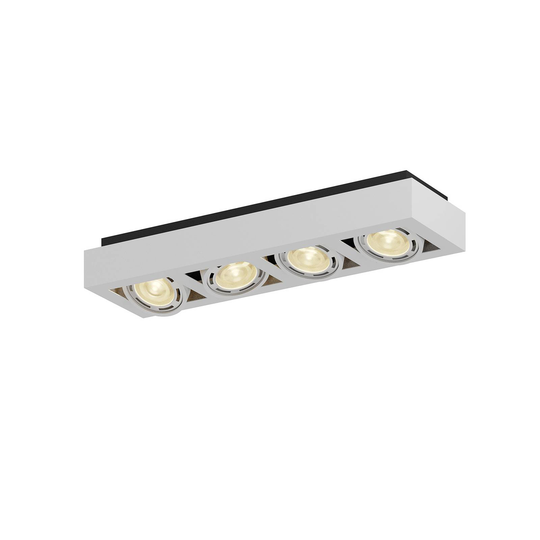 LED-kattokohdevalo Ronka, 4-lampp. pitkä valkoinen
