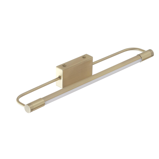 LED-seinävalaisin Rapallo, messinki, IP44, 40 cm