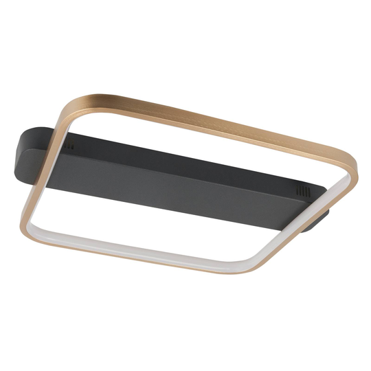 Ascona-LED-kattovalaisin, musta/kulta, 28 W