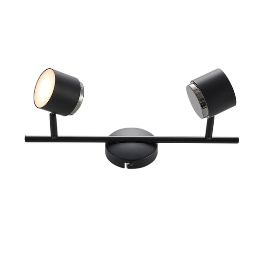 Lindby Marrie -LED-kohdevalaisin, musta, 2-lamp.