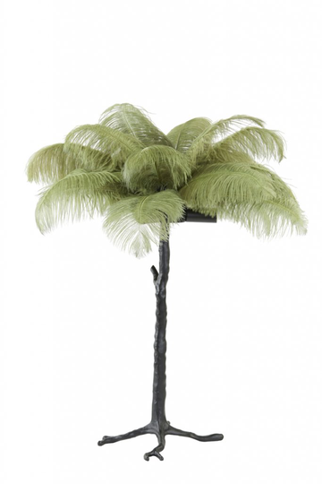 Table lamp E14 Ø65x68 cm FEATHER black+olive green (Vihreä)