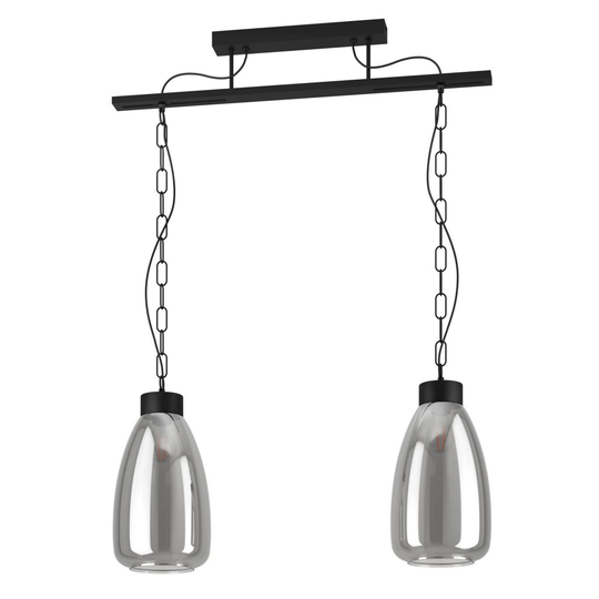 Brickfield Ceiling Lamp 2L (Musta)