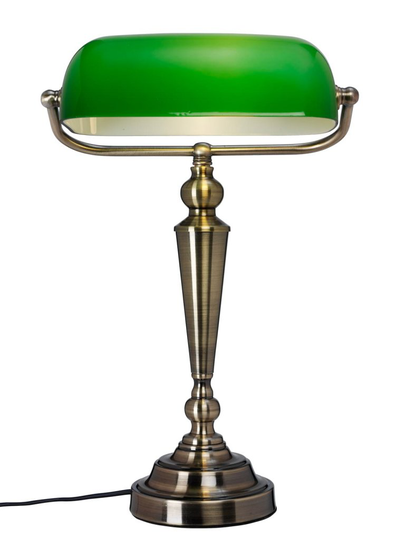 The Banker table lamp (Antiikki messinki)