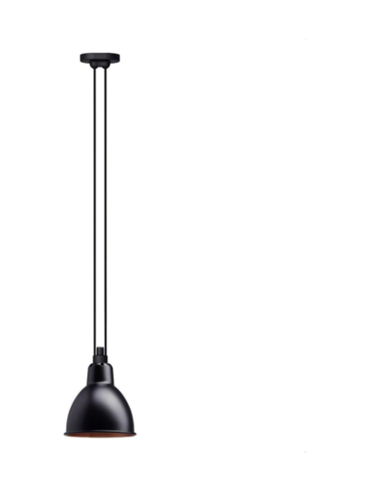 Les acrobates de gras n°322 xl riippuvalaisin musta, pyöreä iso varjostin