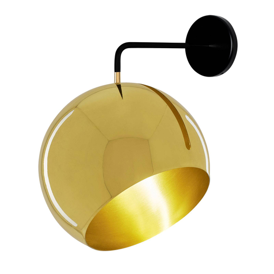Nyta Tilt Globe Wall Brass -seinävalaisin