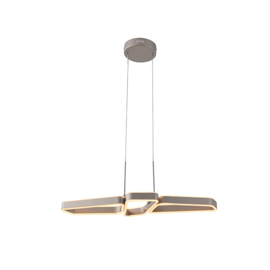 Lucande Quinn -LED-riippuvalaisin nikkeli 3-lamp.