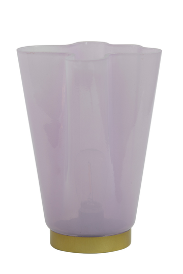 Table lamp LED Ø12,5x22 cm MALU glass lilac (Violetti)