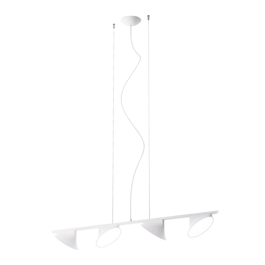 Axolight Orchid LED-riippuvalo 4 lampp. valkoinen