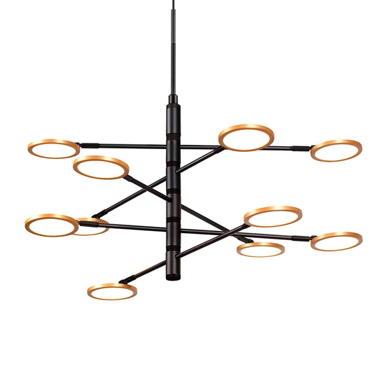LED-riippuvalaisin Sparkle, Ø 80 cm, 10-lamppuinen