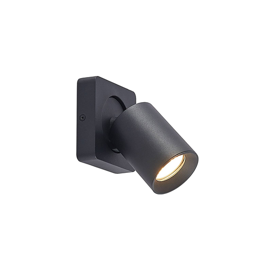 Arcchio Leevya-kattovalo 1-lamp. kulmikas musta